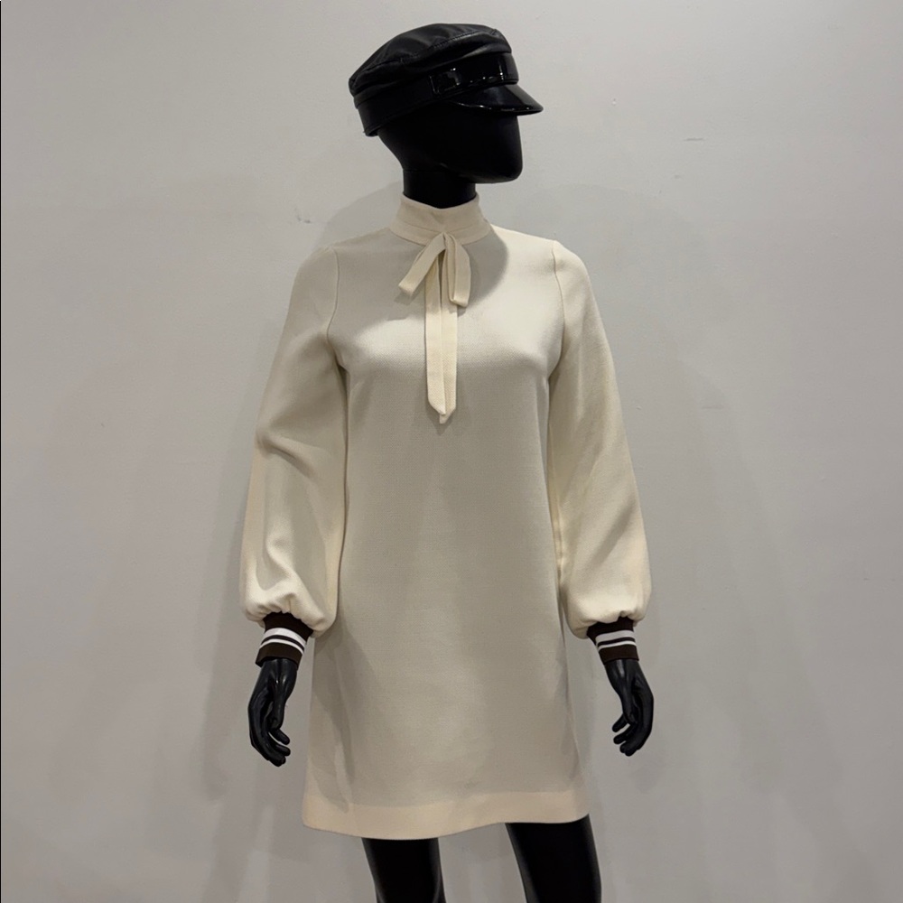 Mother of Pearl 100% Wool Knit Tie-Neck Dress – Size 4 – New